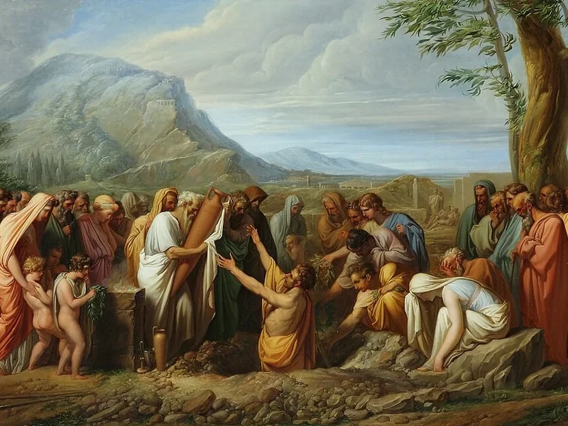 1777-Giuseppe Bossi - Sepoltura delle ceneri di Temistocle nella terra attica